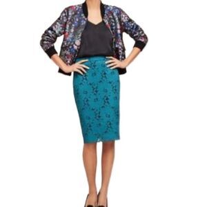 Anthropologie HD In Paris Anisa lace pencil skirt